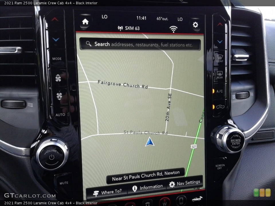 Black Interior Navigation for the 2021 Ram 2500 Laramie Crew Cab 4x4 #142108954