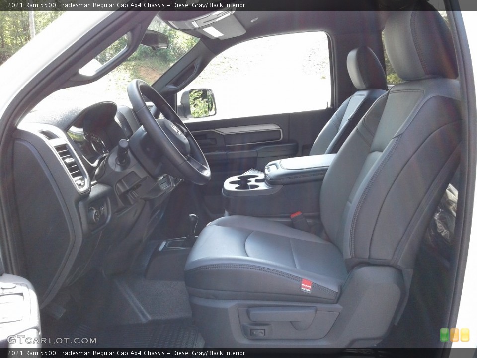 Diesel Gray/Black Interior Front Seat for the 2021 Ram 5500 Tradesman Regular Cab 4x4 Chassis #142109335