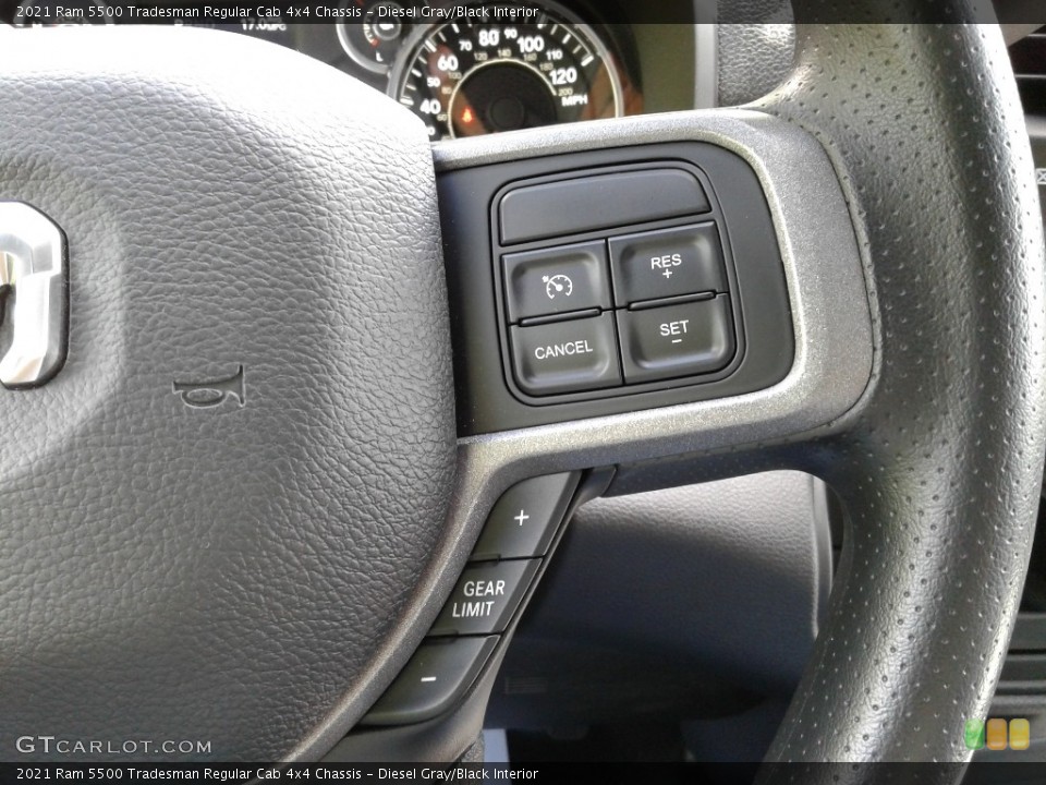 Diesel Gray/Black Interior Steering Wheel for the 2021 Ram 5500 Tradesman Regular Cab 4x4 Chassis #142109413