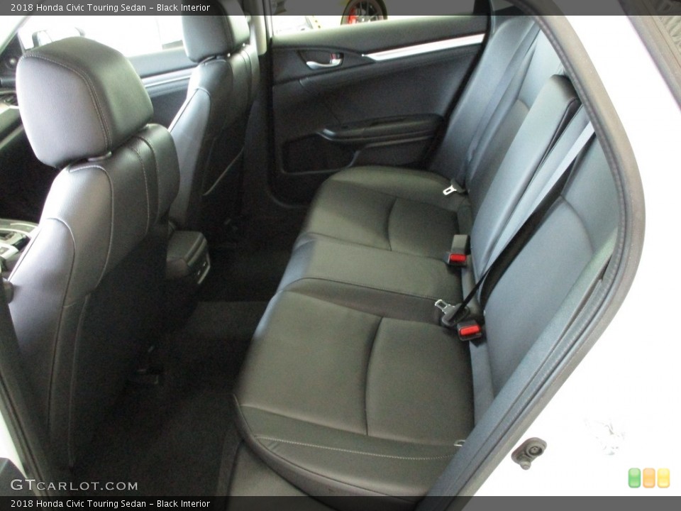 Black Interior Rear Seat for the 2018 Honda Civic Touring Sedan #142114169