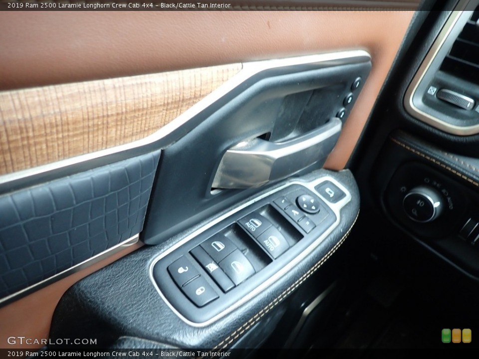 Black/Cattle Tan Interior Door Panel for the 2019 Ram 2500 Laramie Longhorn Crew Cab 4x4 #142118252