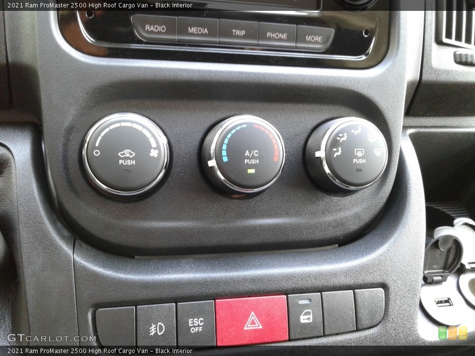 Black Interior Controls for the 2021 Ram ProMaster 2500 High Roof Cargo Van #142119287