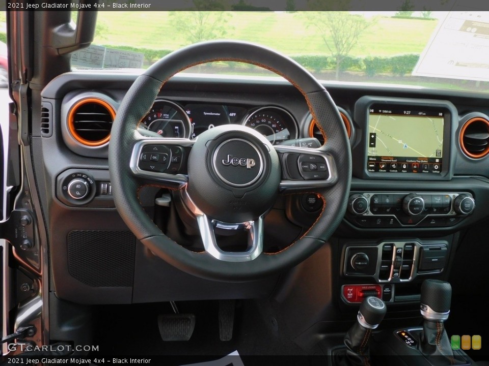 Black Interior Steering Wheel for the 2021 Jeep Gladiator Mojave 4x4 #142120301