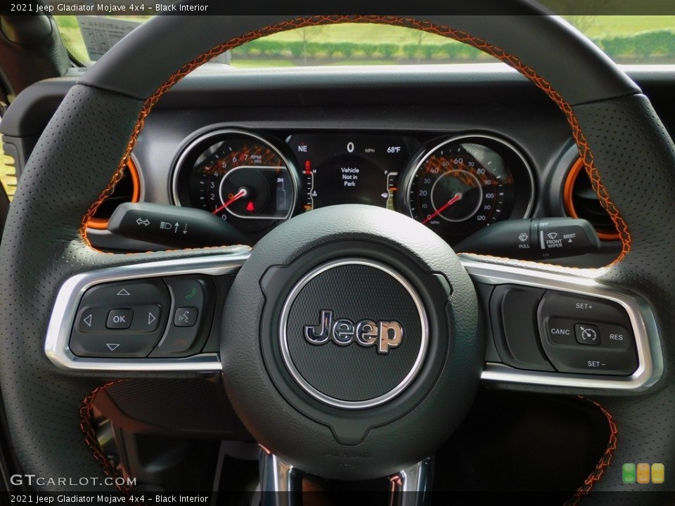 Black Interior Steering Wheel for the 2021 Jeep Gladiator Mojave 4x4 #142120409