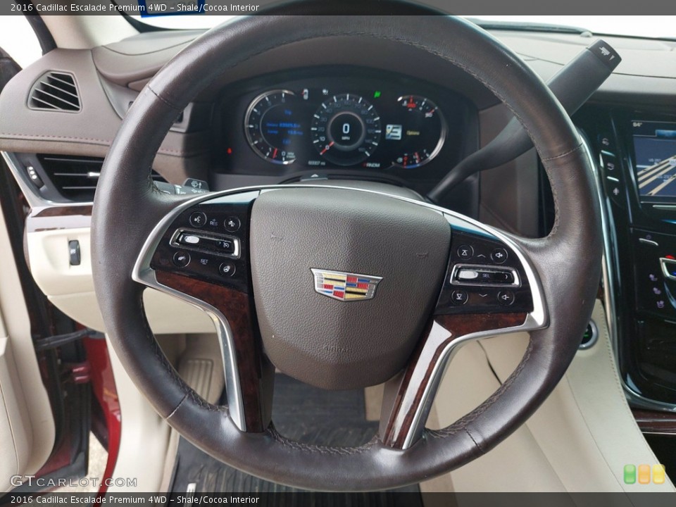 Shale/Cocoa Interior Steering Wheel for the 2016 Cadillac Escalade Premium 4WD #142121882