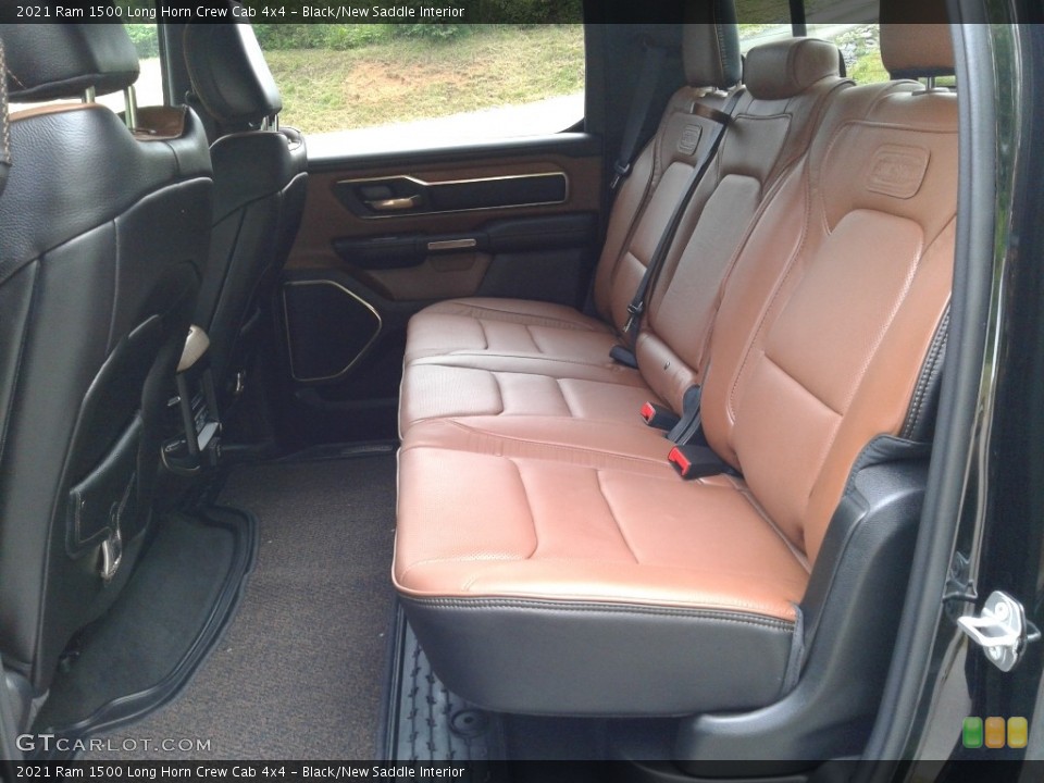 Black/New Saddle Interior Rear Seat for the 2021 Ram 1500 Long Horn Crew Cab 4x4 #142124160