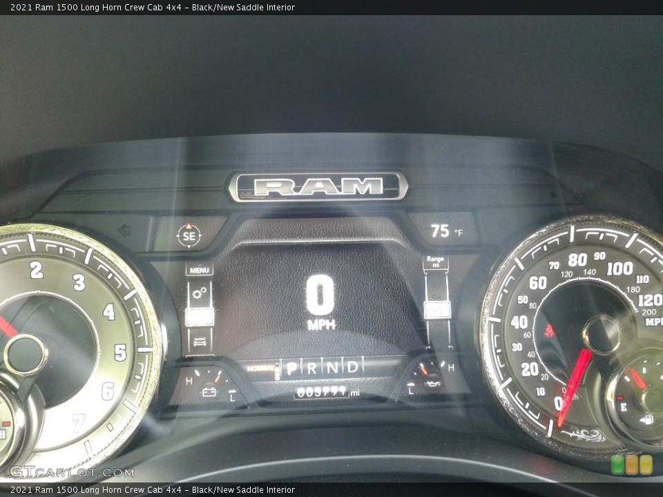 Black/New Saddle Interior Gauges for the 2021 Ram 1500 Long Horn Crew Cab 4x4 #142124376