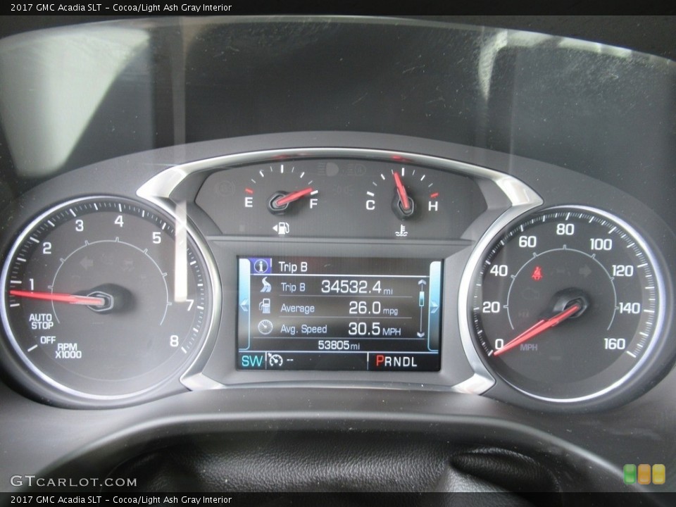 Cocoa/Light Ash Gray Interior Gauges for the 2017 GMC Acadia SLT #142124460