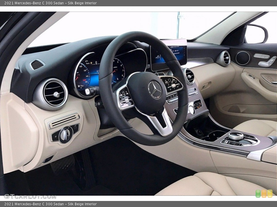 Silk Beige Interior Front Seat for the 2021 Mercedes-Benz C 300 Sedan #142124736