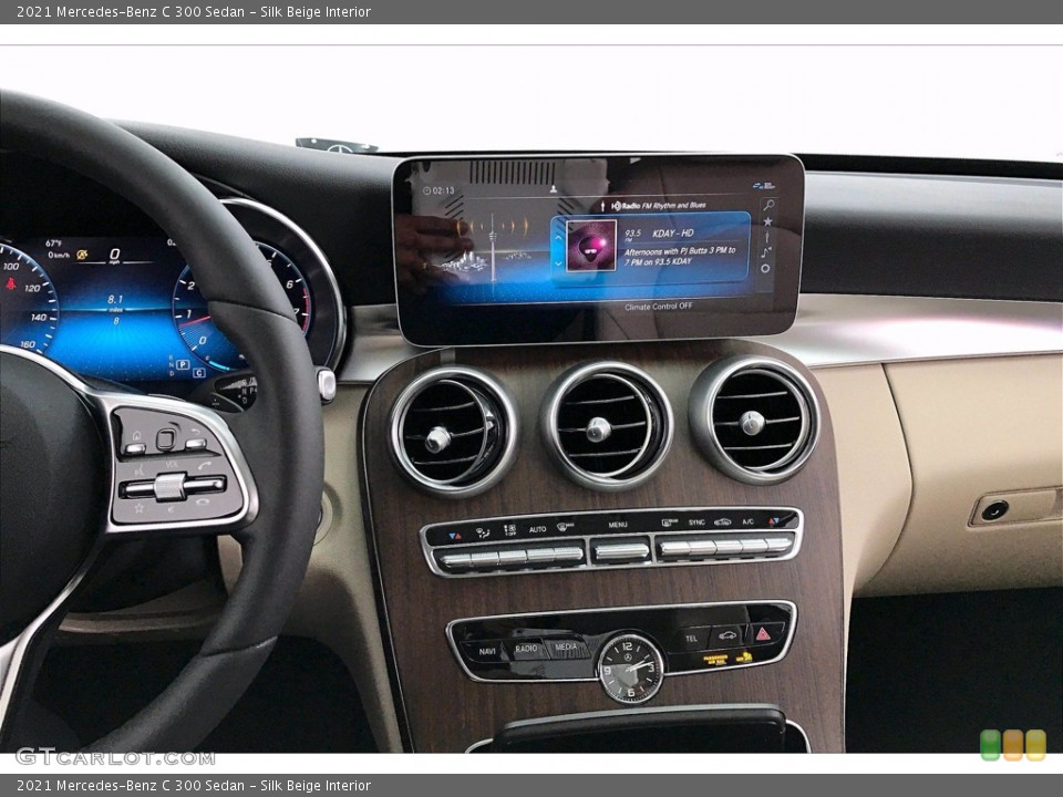 Silk Beige Interior Controls for the 2021 Mercedes-Benz C 300 Sedan #142124820