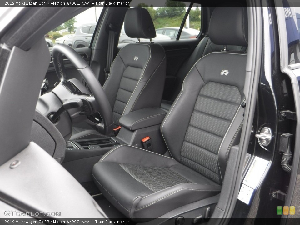 Titan Black Interior Front Seat for the 2019 Volkswagen Golf R 4Motion W/DCC. NAV. #142127688