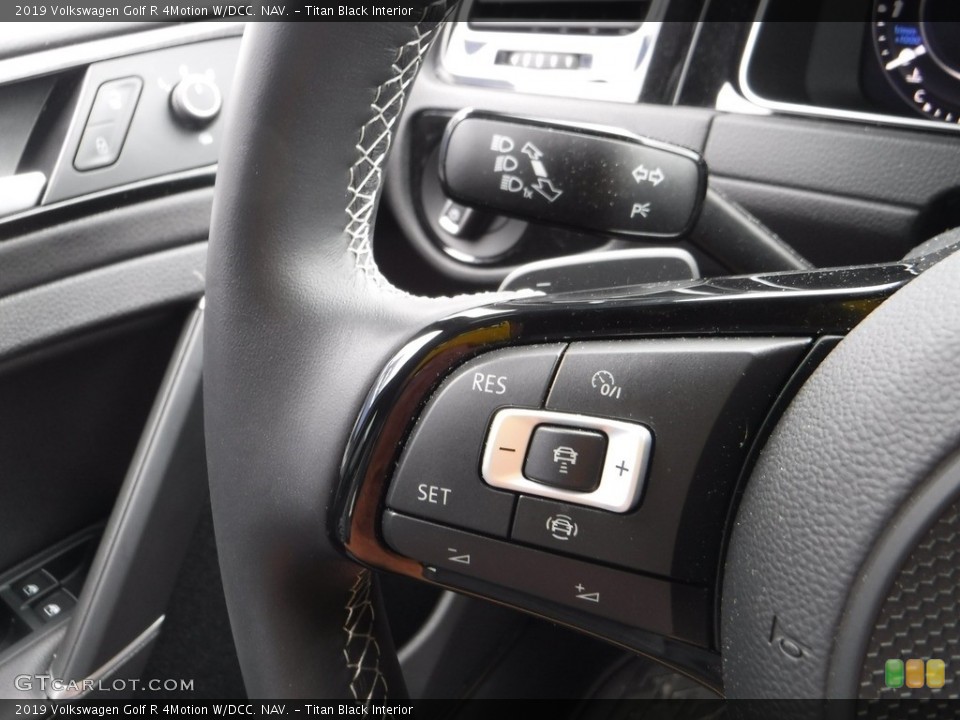 Titan Black Interior Steering Wheel for the 2019 Volkswagen Golf R 4Motion W/DCC. NAV. #142127850