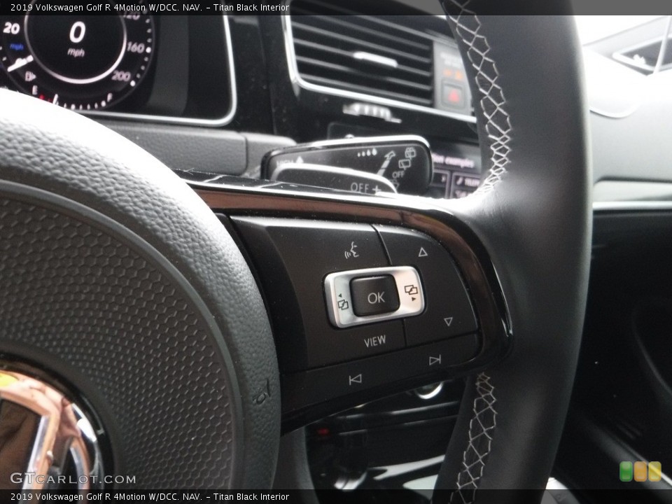 Titan Black Interior Steering Wheel for the 2019 Volkswagen Golf R 4Motion W/DCC. NAV. #142127873