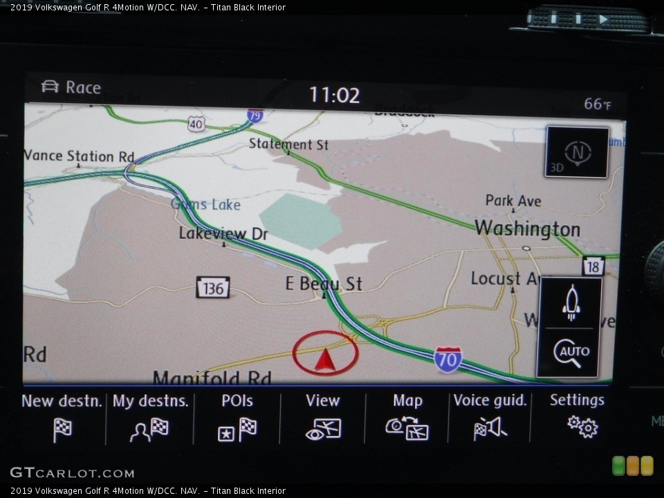 Titan Black Interior Navigation for the 2019 Volkswagen Golf R 4Motion W/DCC. NAV. #142127922