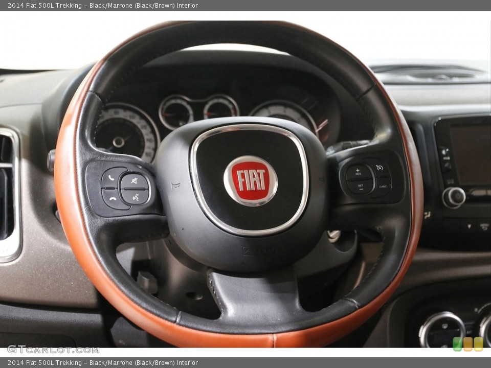 Black/Marrone (Black/Brown) Interior Steering Wheel for the 2014 Fiat 500L Trekking #142128987