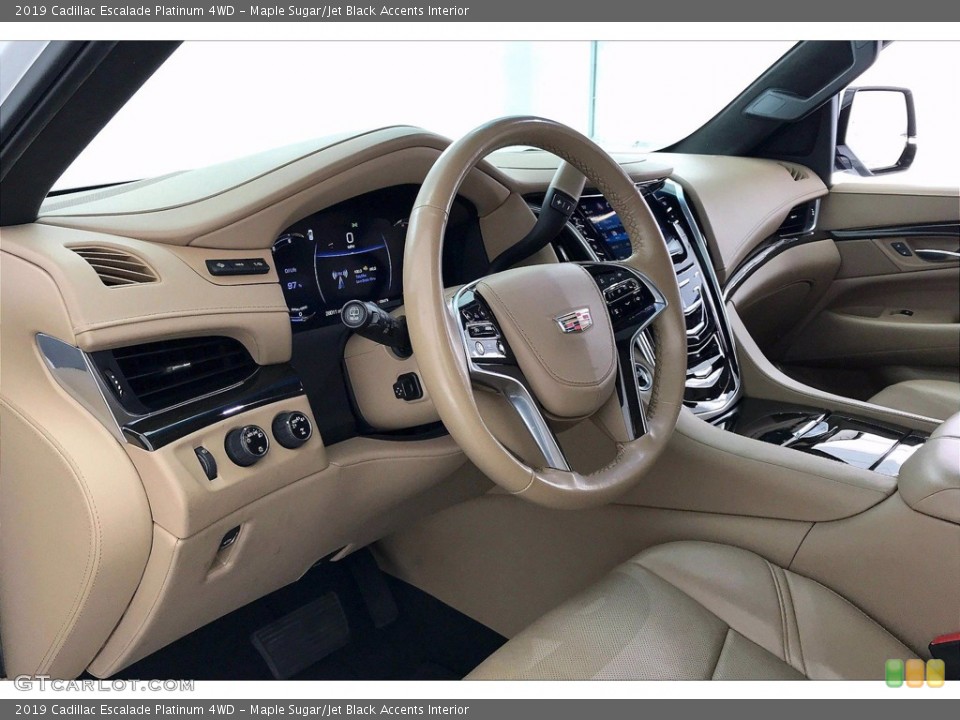 Maple Sugar/Jet Black Accents Interior Dashboard for the 2019 Cadillac Escalade Platinum 4WD #142129527