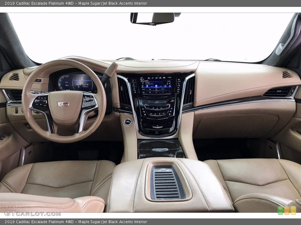 Maple Sugar/Jet Black Accents Interior Photo for the 2019 Cadillac Escalade Platinum 4WD #142129560