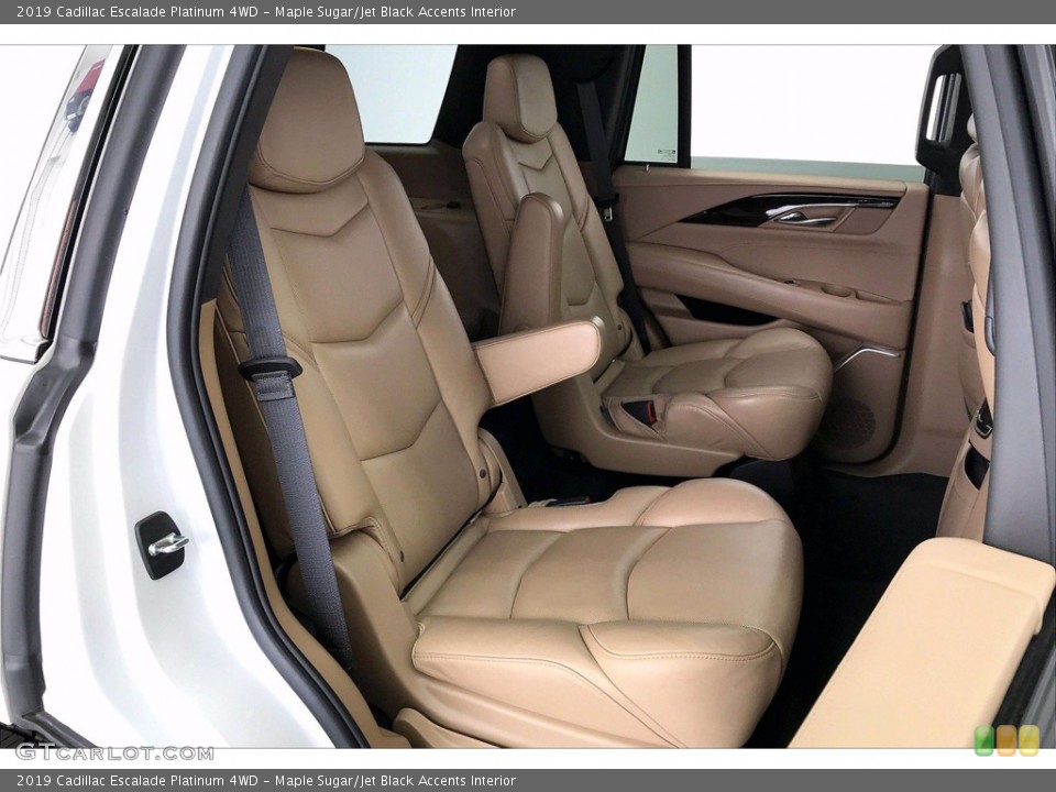 Maple Sugar/Jet Black Accents Interior Rear Seat for the 2019 Cadillac Escalade Platinum 4WD #142129668