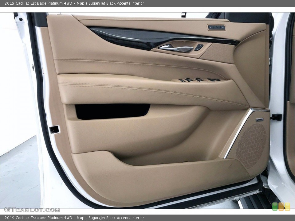 Maple Sugar/Jet Black Accents Interior Door Panel for the 2019 Cadillac Escalade Platinum 4WD #142129845