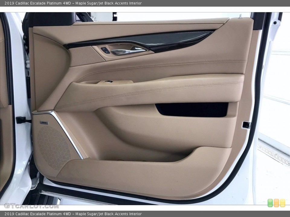 Maple Sugar/Jet Black Accents Interior Door Panel for the 2019 Cadillac Escalade Platinum 4WD #142129887