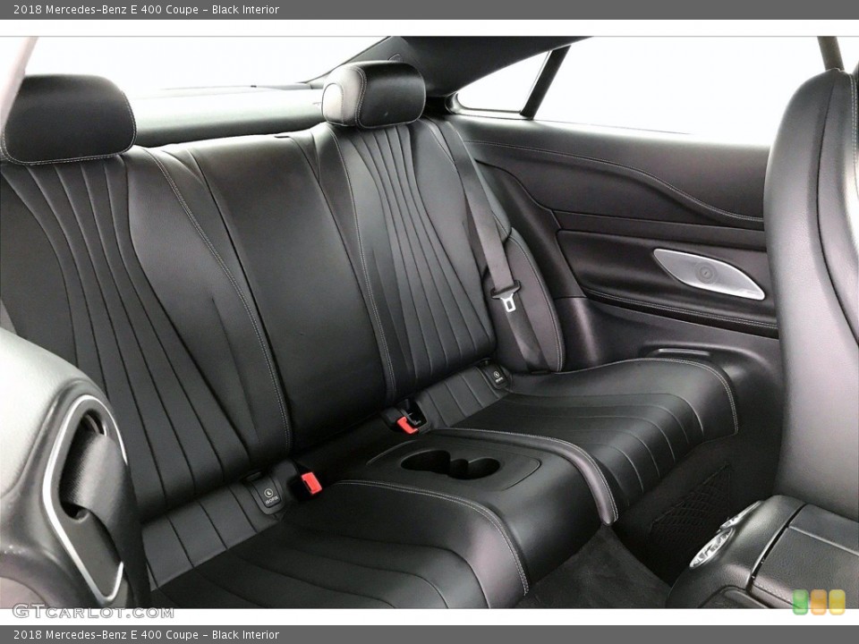 Black Interior Rear Seat for the 2018 Mercedes-Benz E 400 Coupe #142134939