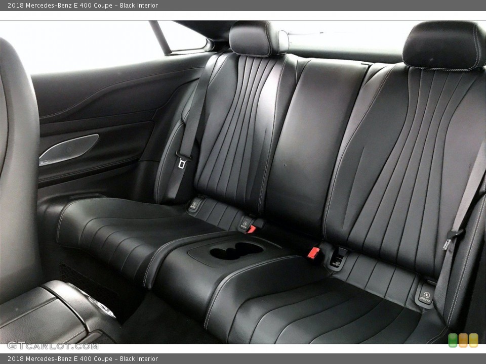 Black Interior Rear Seat for the 2018 Mercedes-Benz E 400 Coupe #142134951