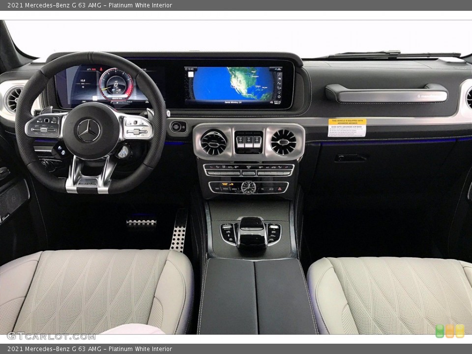 Platinum White Interior Dashboard for the 2021 Mercedes-Benz G 63 AMG #142135137
