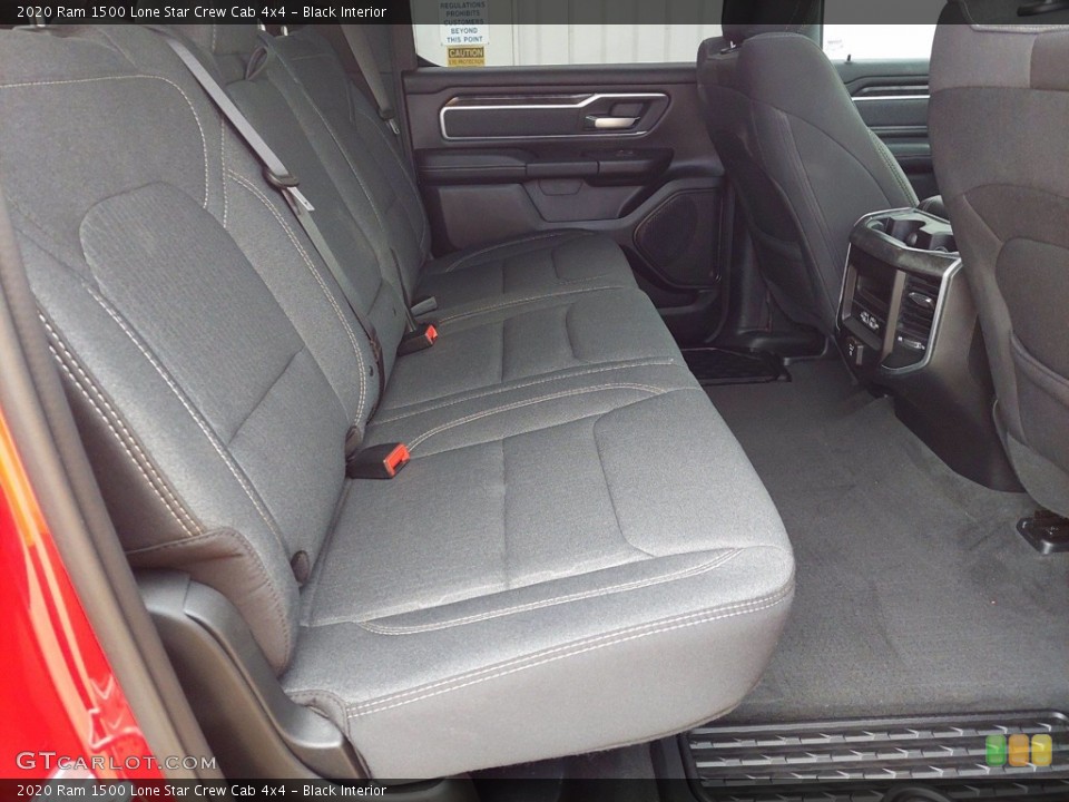 Black Interior Rear Seat for the 2020 Ram 1500 Lone Star Crew Cab 4x4 #142135242