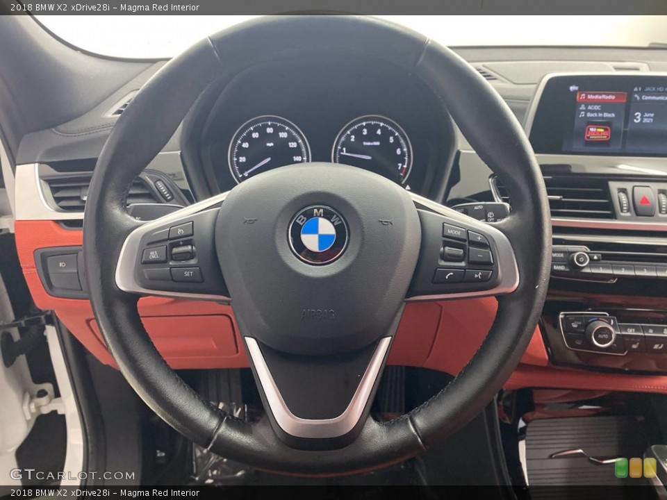 Magma Red Interior Steering Wheel for the 2018 BMW X2 xDrive28i #142137382