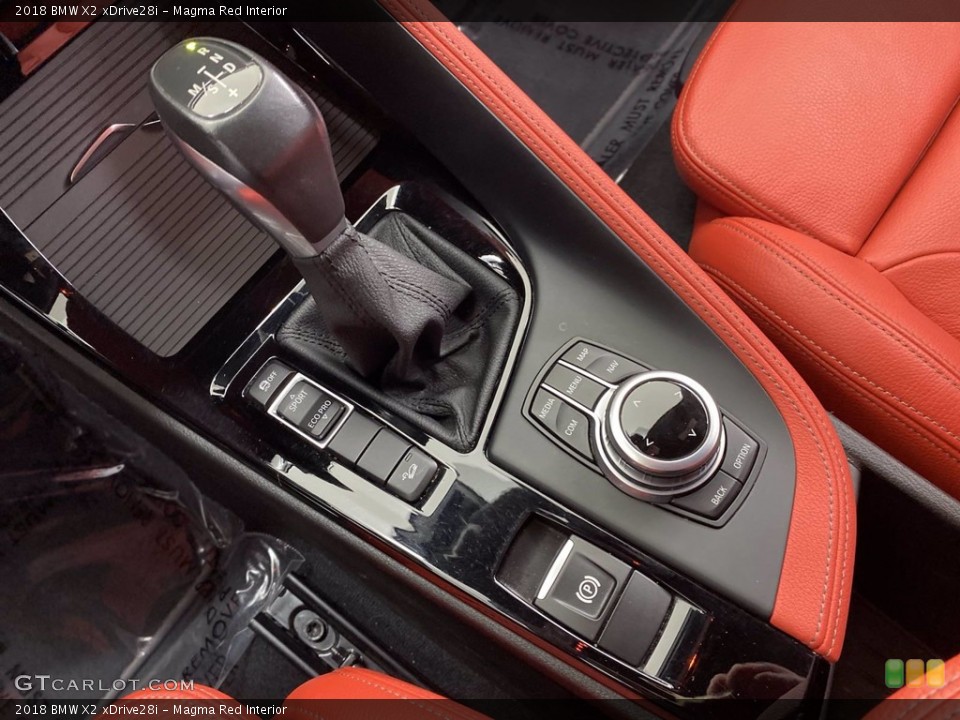 Magma Red Interior Transmission for the 2018 BMW X2 xDrive28i #142137616