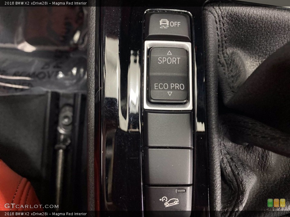 Magma Red Interior Controls for the 2018 BMW X2 xDrive28i #142137643