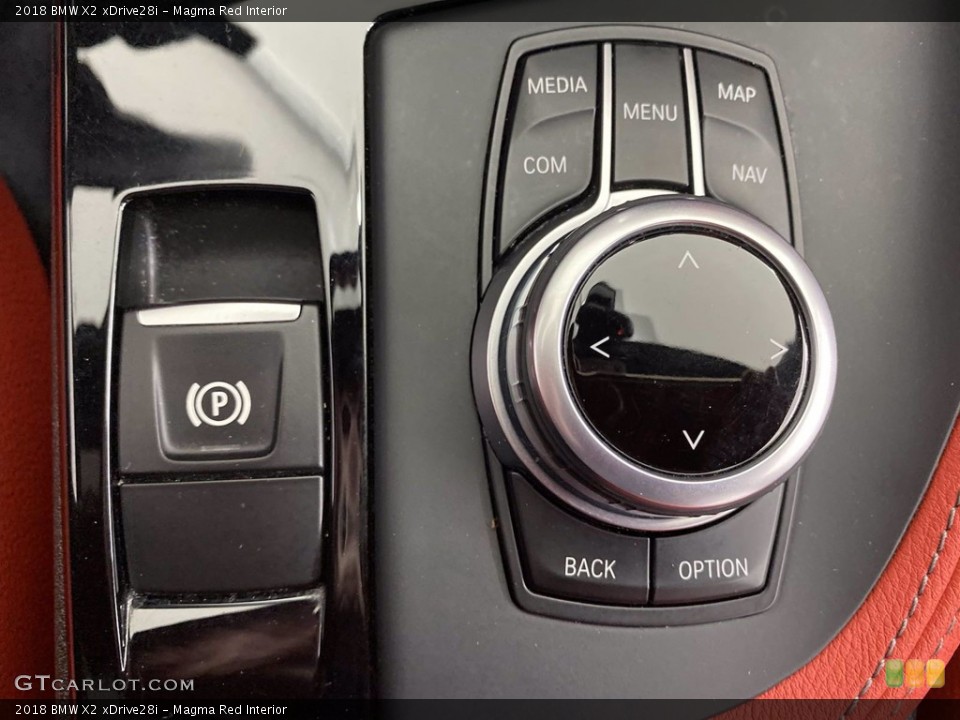 Magma Red Interior Controls for the 2018 BMW X2 xDrive28i #142137667