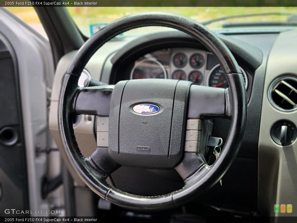 Black Interior Steering Wheel for the 2005 Ford F150 FX4 SuperCab 4x4 #142137712