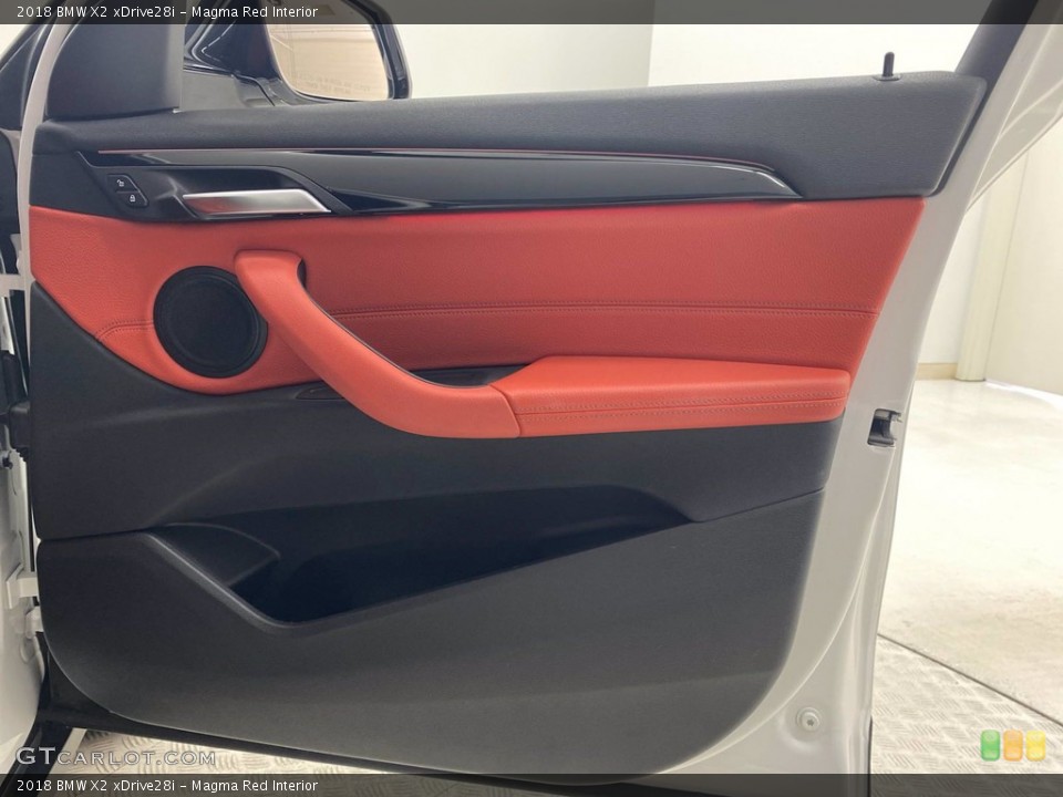 Magma Red Interior Door Panel for the 2018 BMW X2 xDrive28i #142137739