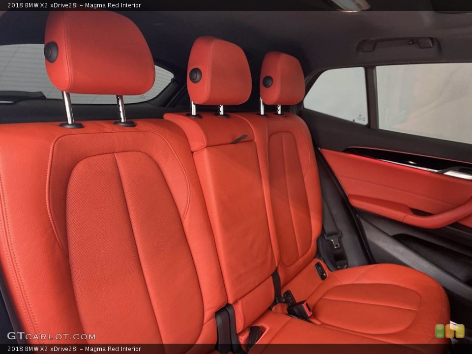 Magma Red Interior Rear Seat for the 2018 BMW X2 xDrive28i #142137841