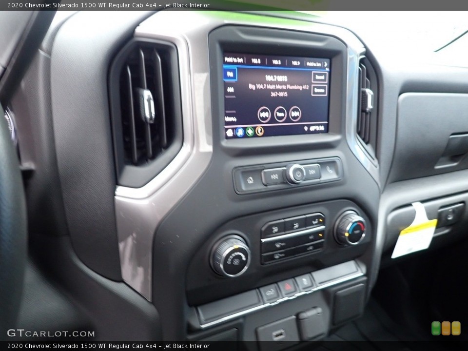 Jet Black Interior Controls for the 2020 Chevrolet Silverado 1500 WT Regular Cab 4x4 #142139781