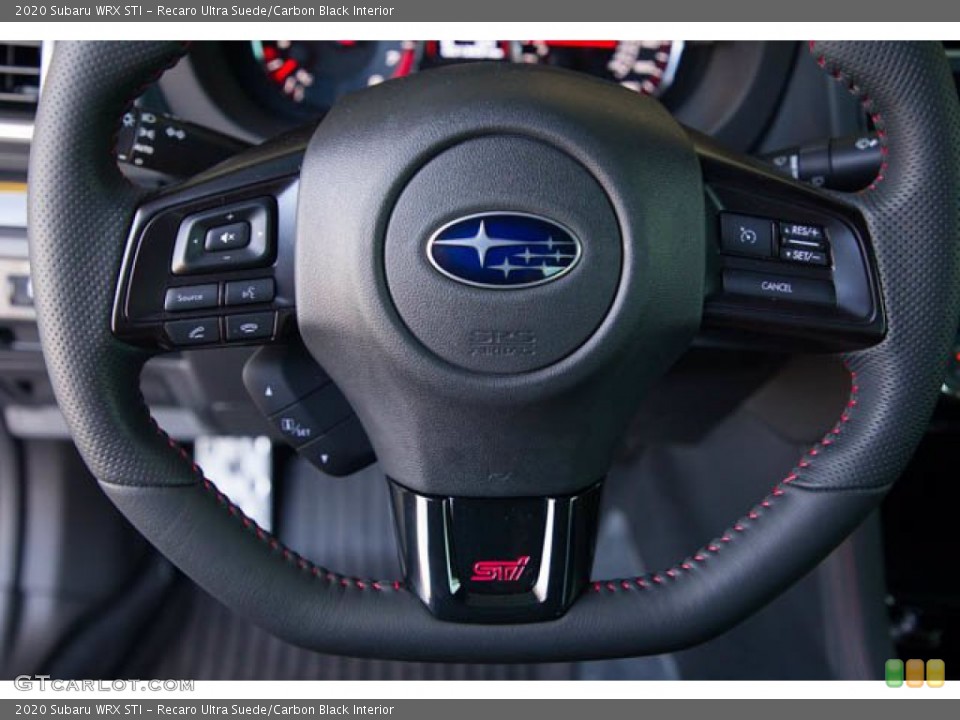 Recaro Ultra Suede/Carbon Black Interior Steering Wheel for the 2020 Subaru WRX STI #142142266