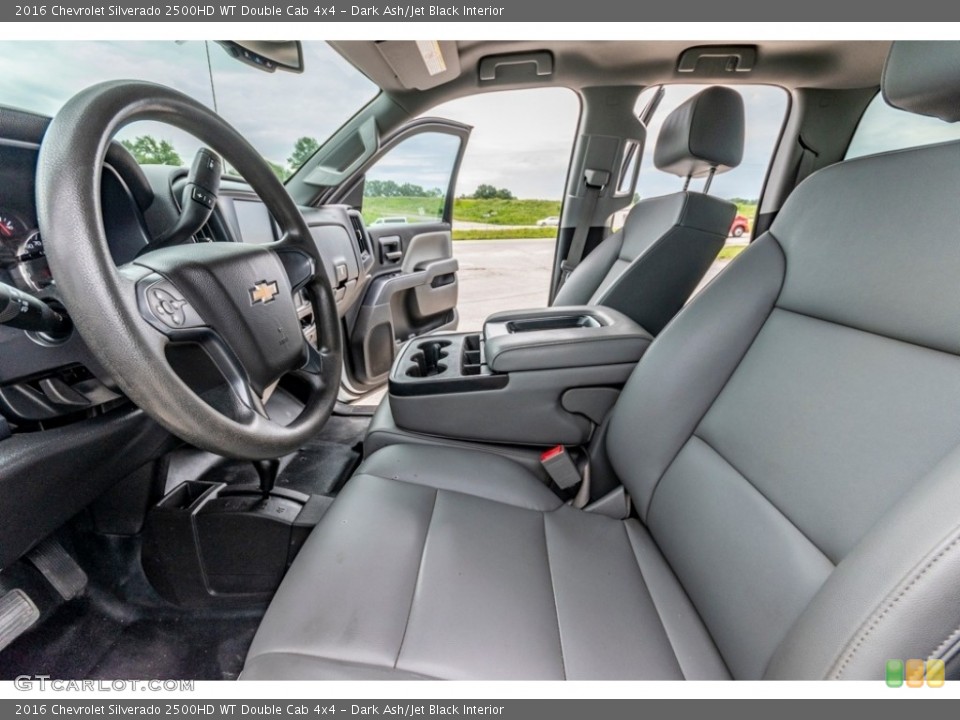Dark Ash/Jet Black Interior Photo for the 2016 Chevrolet Silverado 2500HD WT Double Cab 4x4 #142142305