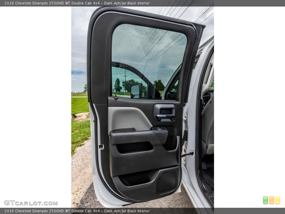 Dark Ash/Jet Black Interior Door Panel for the 2016 Chevrolet Silverado 2500HD WT Double Cab 4x4 #142142362
