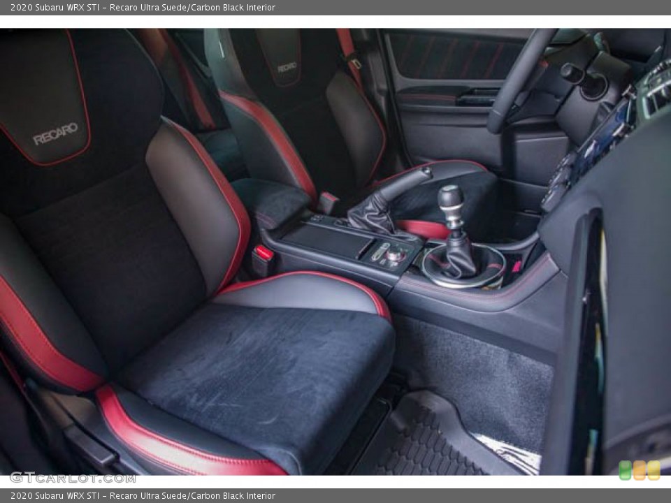 Recaro Ultra Suede/Carbon Black Interior Front Seat for the 2020 Subaru WRX STI #142142422