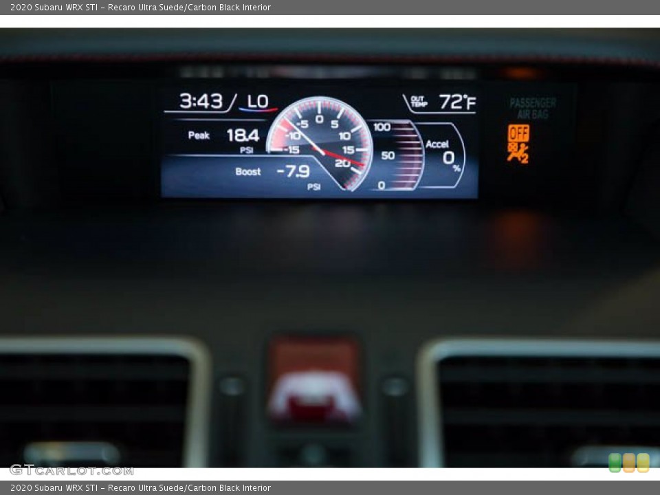 Recaro Ultra Suede/Carbon Black Interior Gauges for the 2020 Subaru WRX STI #142142437