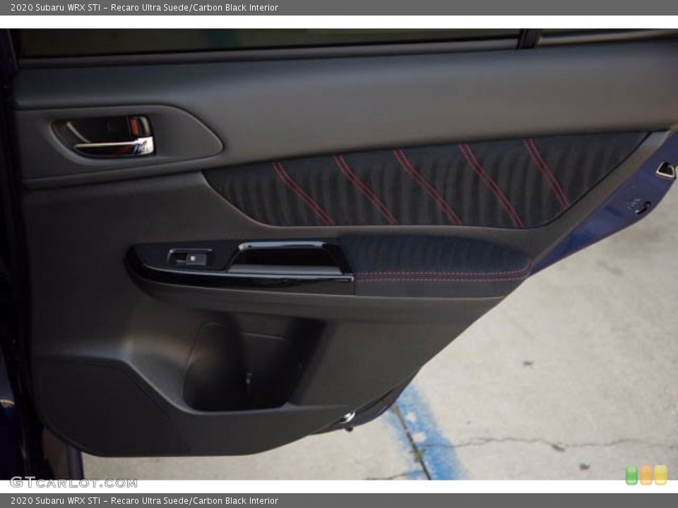Recaro Ultra Suede/Carbon Black Interior Door Panel for the 2020 Subaru WRX STI #142142542