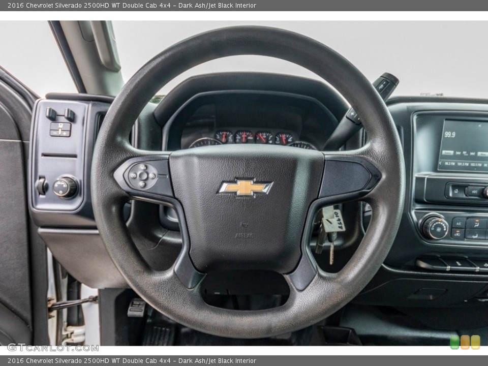 Dark Ash/Jet Black Interior Steering Wheel for the 2016 Chevrolet Silverado 2500HD WT Double Cab 4x4 #142142569