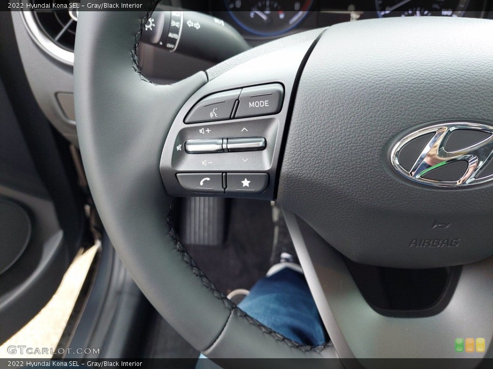 Gray/Black Interior Steering Wheel for the 2022 Hyundai Kona SEL #142142786