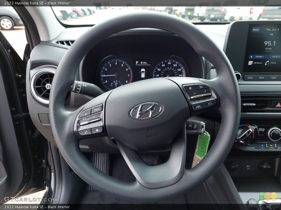 Black Interior Steering Wheel for the 2022 Hyundai Kona SE #142143274