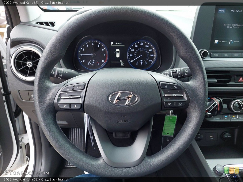 Gray/Black Interior Steering Wheel for the 2022 Hyundai Kona SE #142143700