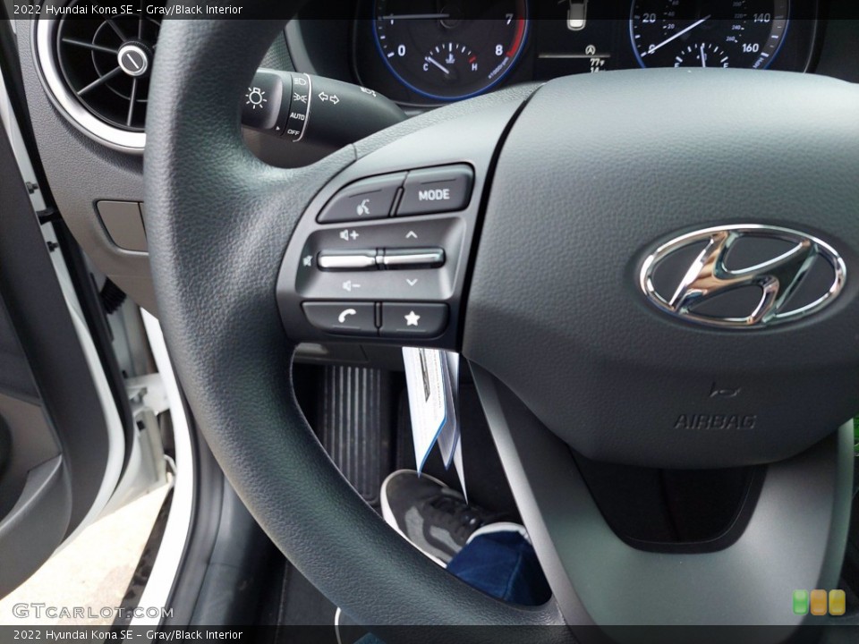 Gray/Black Interior Steering Wheel for the 2022 Hyundai Kona SE #142143721