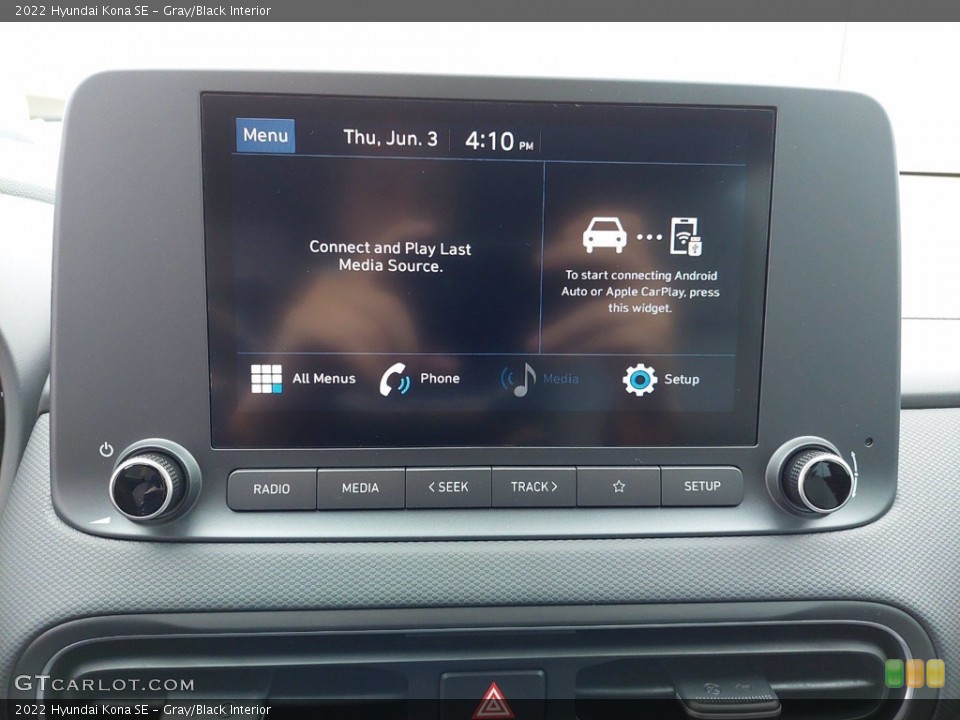Gray/Black Interior Controls for the 2022 Hyundai Kona SE #142143769