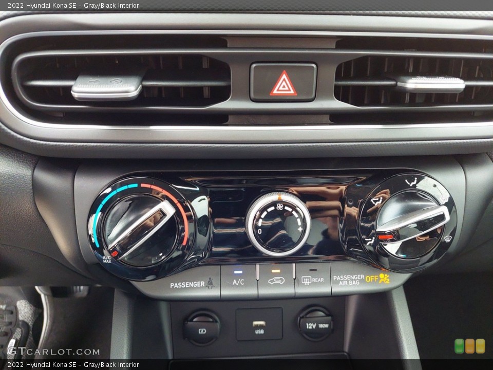 Gray/Black Interior Controls for the 2022 Hyundai Kona SE #142143799