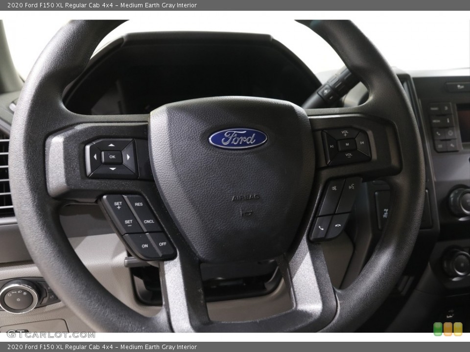 Medium Earth Gray Interior Steering Wheel for the 2020 Ford F150 XL Regular Cab 4x4 #142143823
